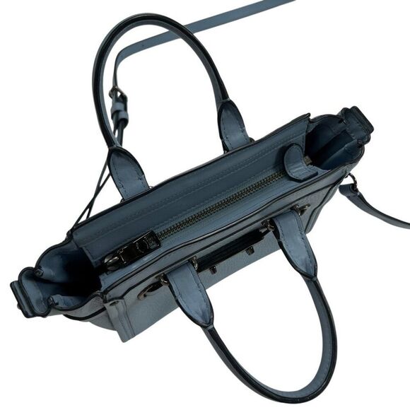 Coach NWOT Swagger Top Handle Crossbody Pebbled Leather Cloud Blue - Picture 13 of 16